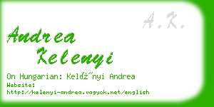 andrea kelenyi business card